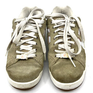 Etnies Cinch Women’s Suede Wide Tongue Skateboarding Shoe Sz 8.5W Tan/White